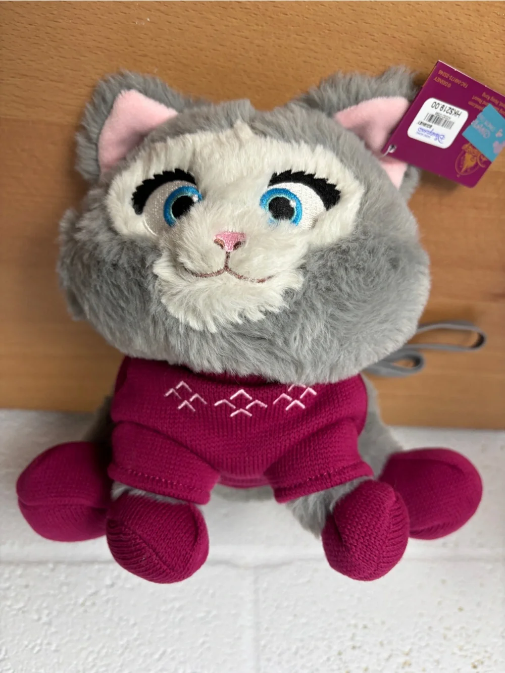 HK Disneyland World of Frozen Plush Warm Heart Kitten Shoulder Bag